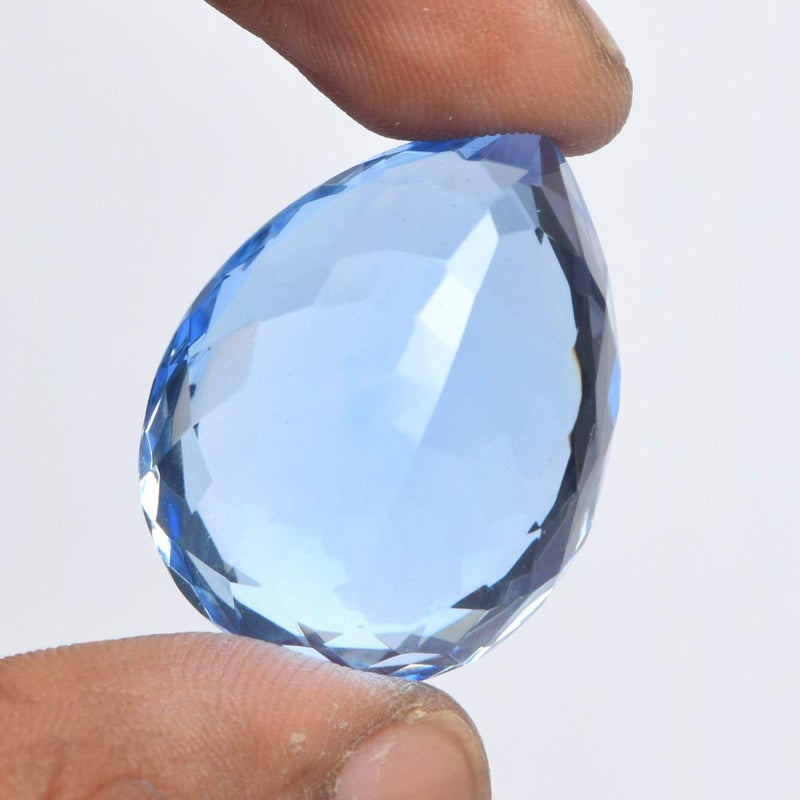 GEMHUB Gemstone Beads Blue Topaz 50.00 Carats. Perfect Pear Cut Loose Gemstone Jewelry Making For Women And Men - Image 5